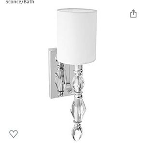 Chrome and crystal sconces - Set of 2